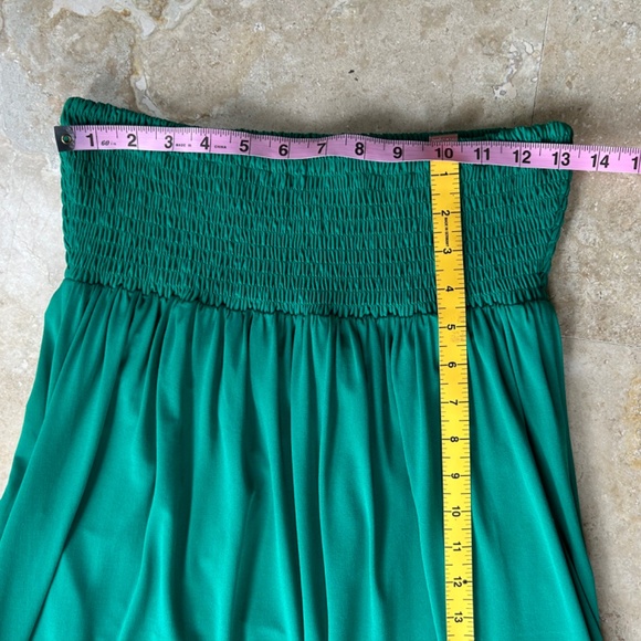 Susana Monaco Maxi Bandeau Elastic Green Dress, Size XS - Picture 5 of 14